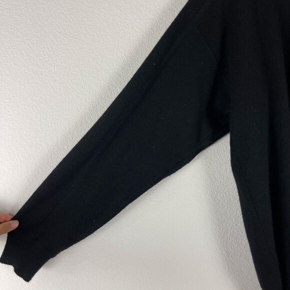 VTG Demetre Pullover Sweater Mens Medium Black Knit 1/4 Zip Wool Blend Hong Kong - Picture 4 of 14